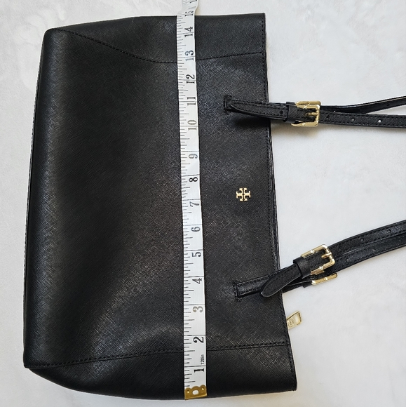Tory Burch Black Saffiano Leather York Buckle Strap Tote Bag - Picture 3 of 16